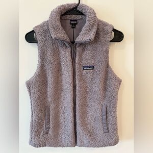 Patagonia Fleece Vest Women’s Medium Gray Purple Sherpa Full Zip